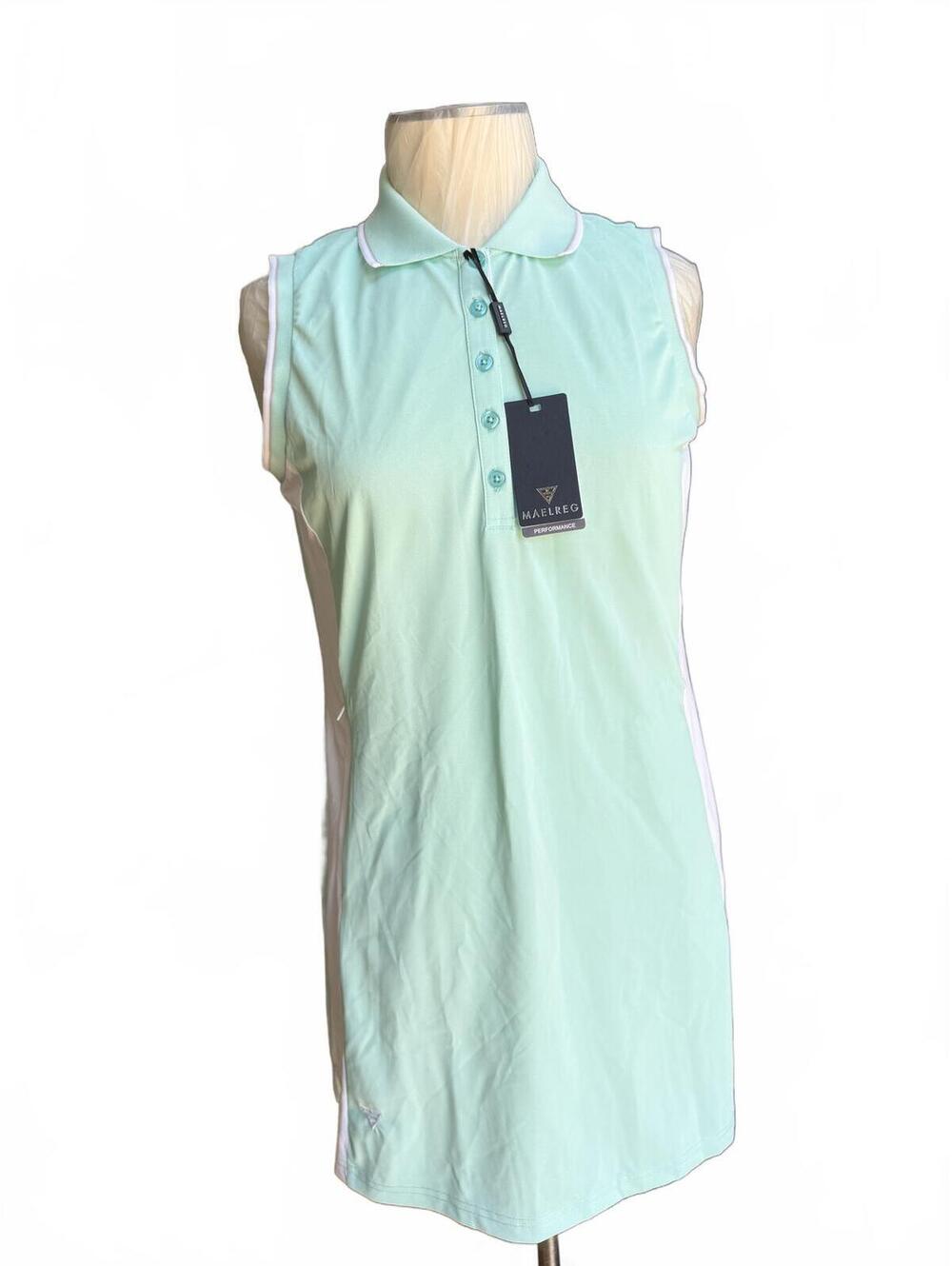 Maelreg Performance Golf Dress/Short Set Mint Green, Size L